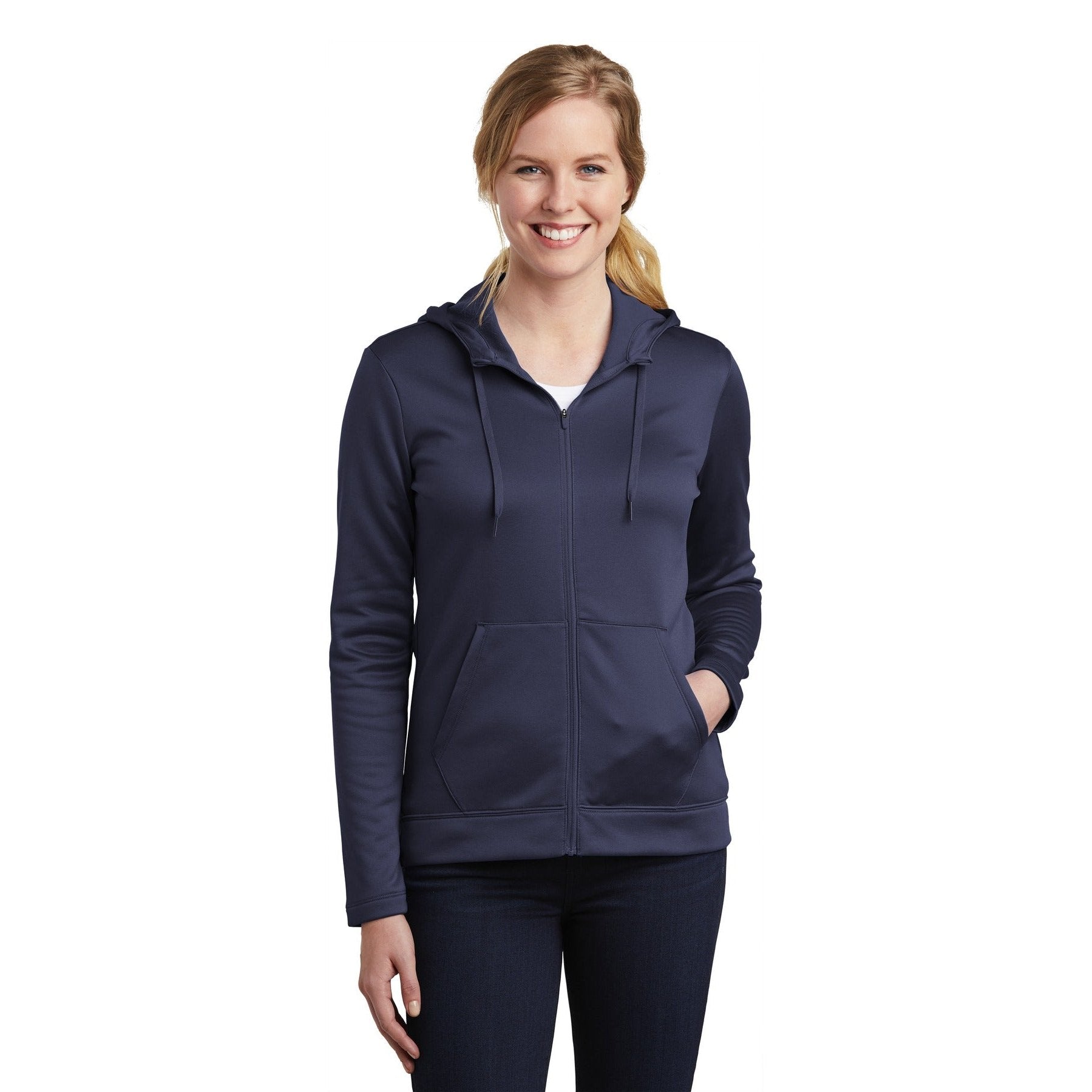 Nike-Nike Women's Therma-FIT Full-Zip Fleece Hoodie. NKAH6264-MedTech-5